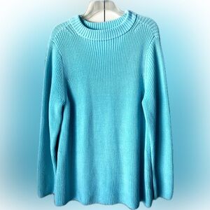 Talbots Womens Aqua Sweater Tunic